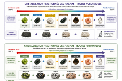 La cristallisation fractionnée des magmas